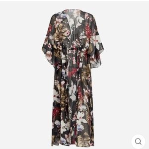 Walter Baker Swim Cover Up women's OS Tulum Caftan Floral Kimono NWT